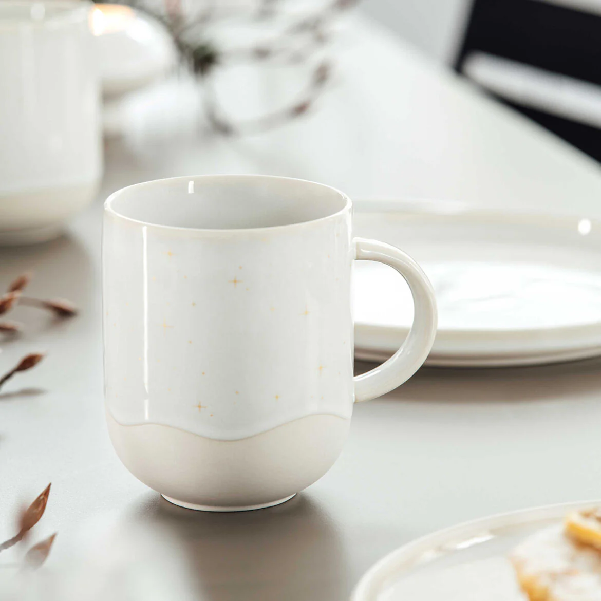 VILLEROY & BOCH Winter Glow MUG Tazza con Manico 350ml Porcellana Tavola di Natale - Image 2