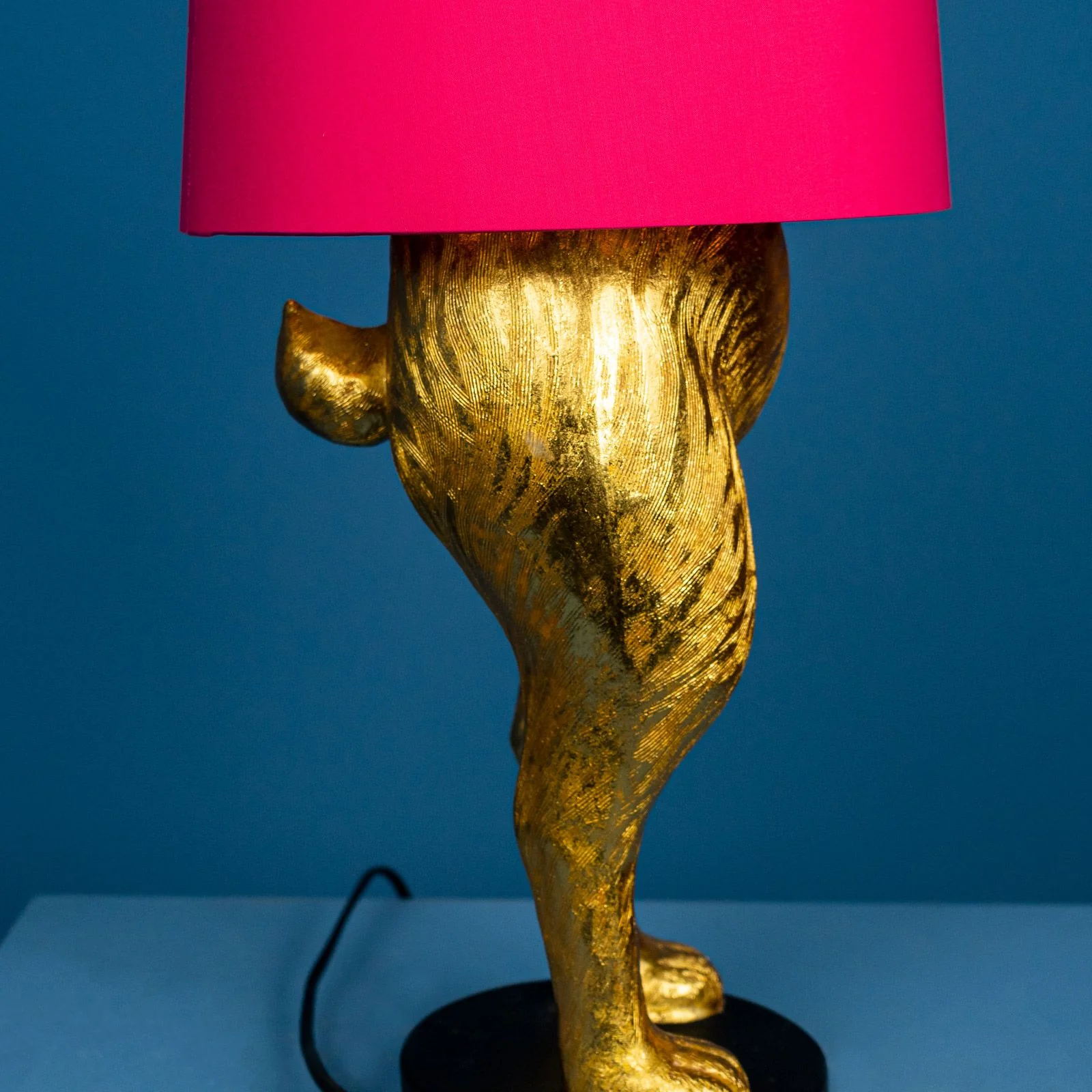WERNS Lampada da Tavolo Coniglio Nascosto Bunny Magenta Oro 24x74cm - Image 7