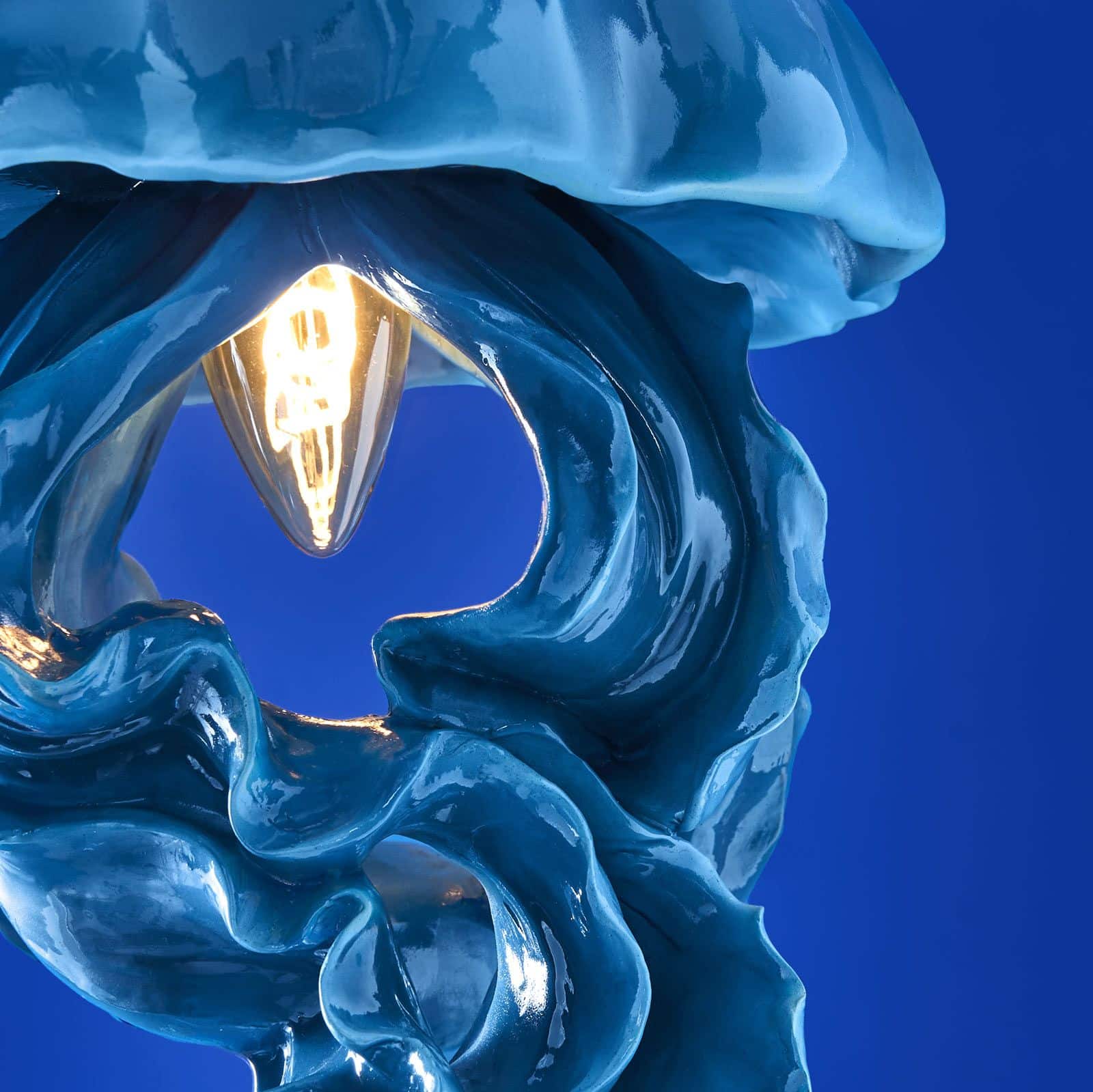WERNS Lampada a SospensioneA Ava Medusa 42cm Blu Poliresina - Image 2