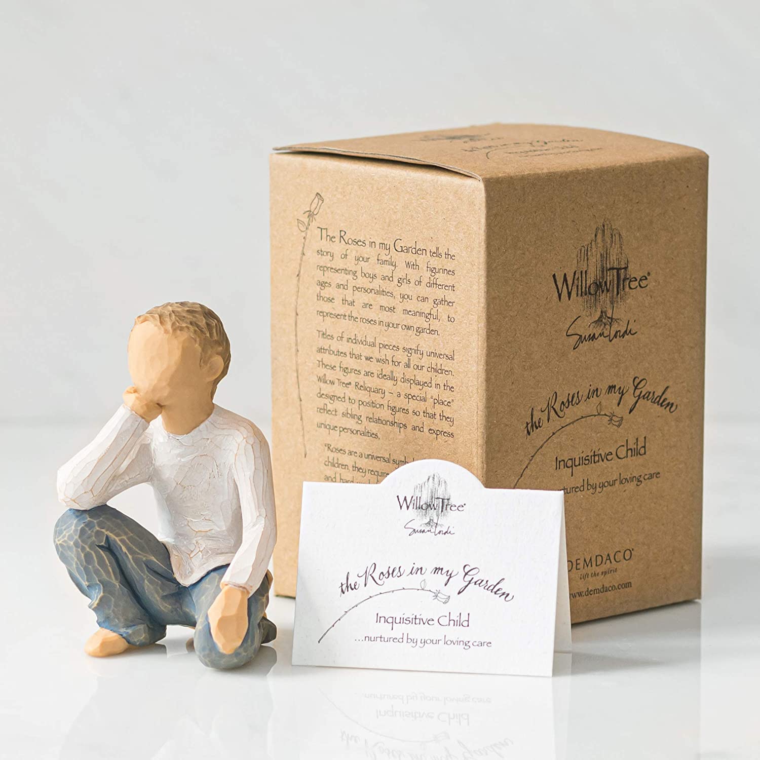 WILLOW TREE Figurina Statuina Bambino Curioso Design di Susan Lordi 7,5cm Resina - Image 6