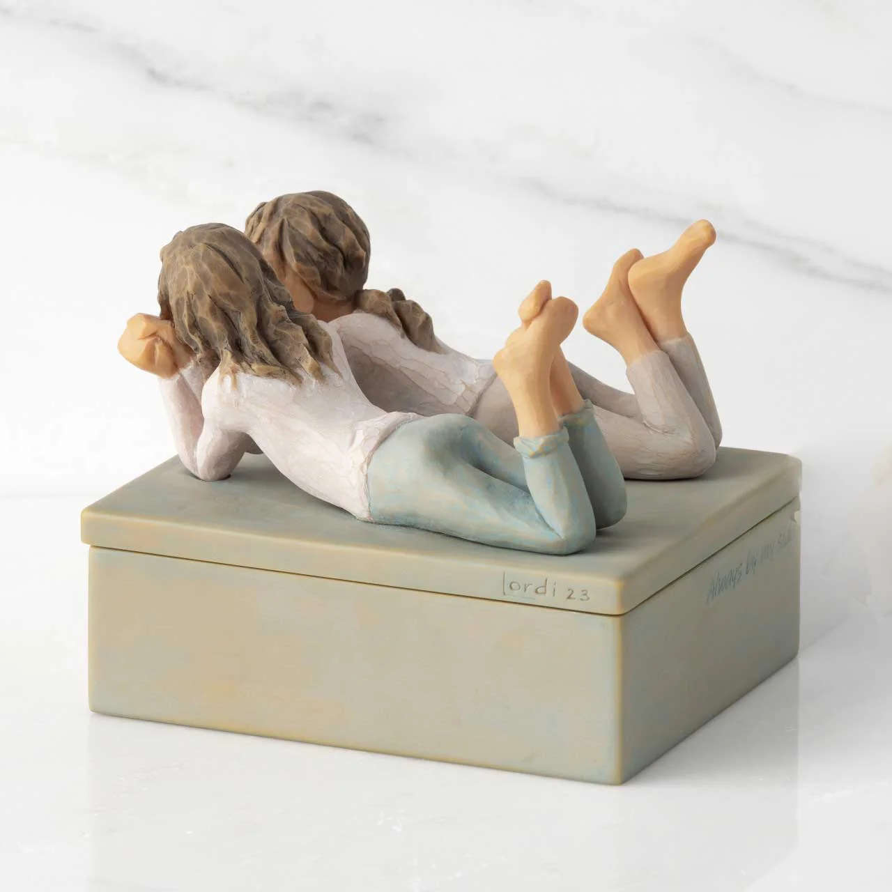 WILLOW TREE Scatolina Portagioie Forever Friends 11x9,5cm Resina - Image 2