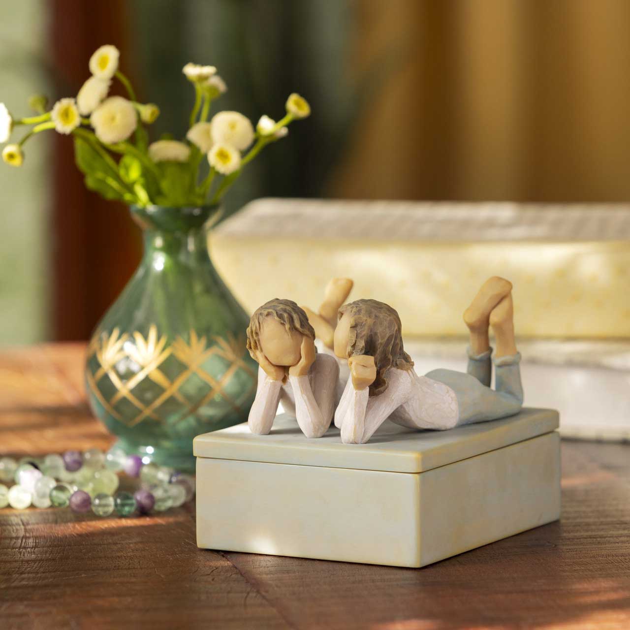 WILLOW TREE Scatolina Portagioie Forever Friends 11x9,5cm Resina - Image 6