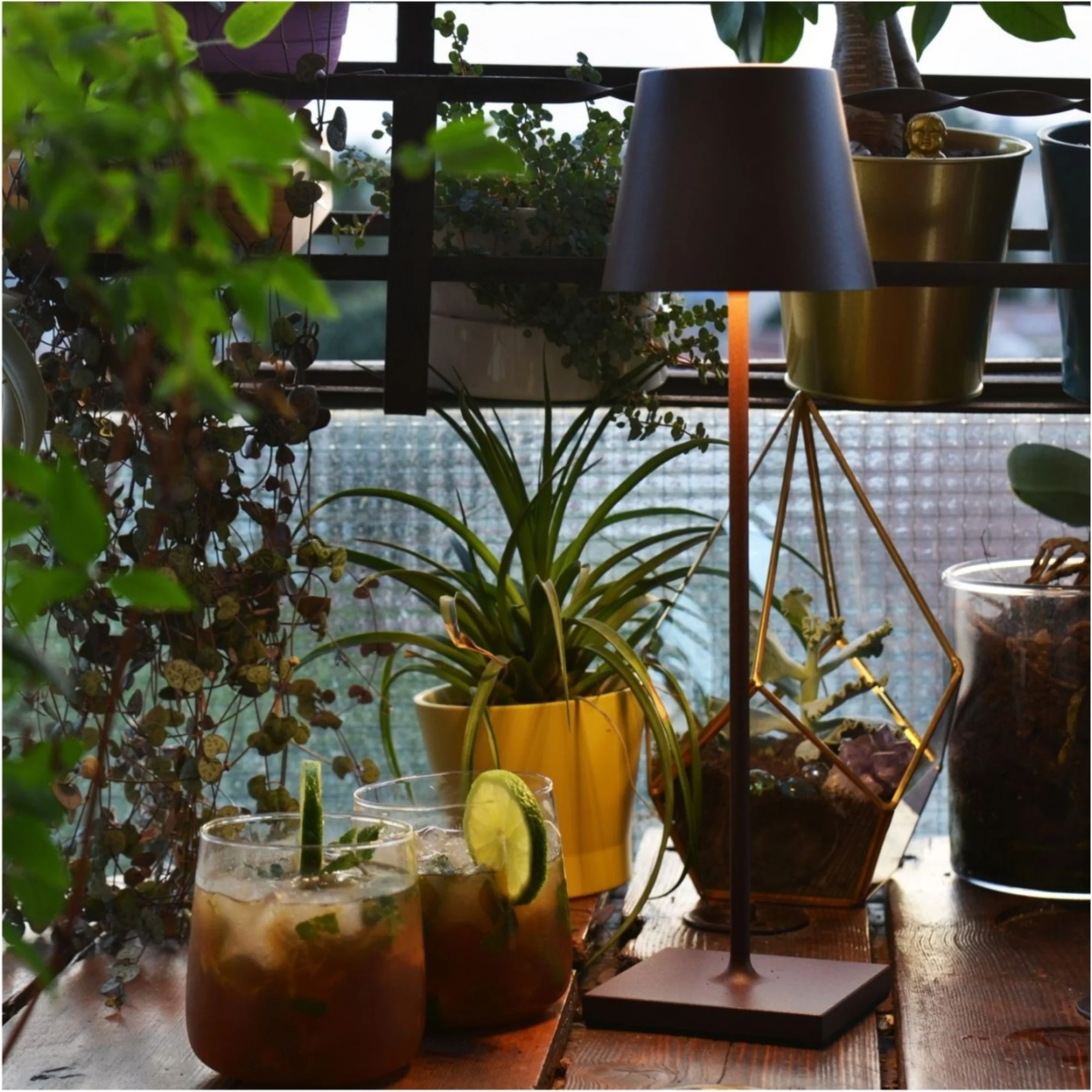 ZAFFERANO Poldina PRO Lampada da Tavolo 38cm LED Ricaricabile Senza Fili Corten Alluminio - Image 3